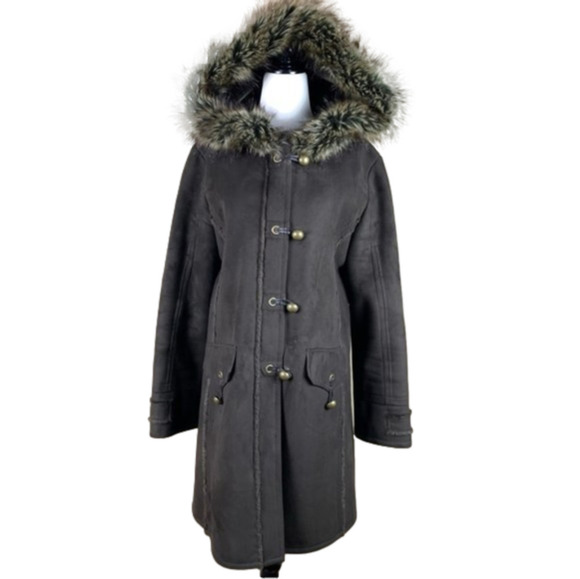 Pizazz Vegan Faux Fur  Hooded Winter Coat - Picture 1 of 15